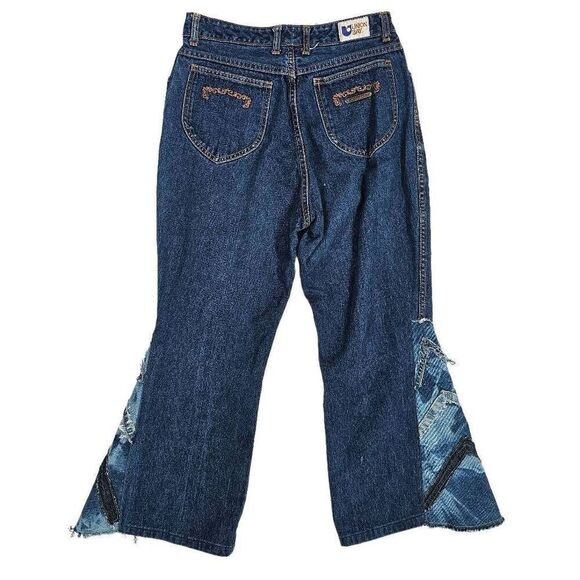 Vintage Y2K 00's Union Bay Ankle Flare Patchwork Jeans 13 - Picture 2 of 4